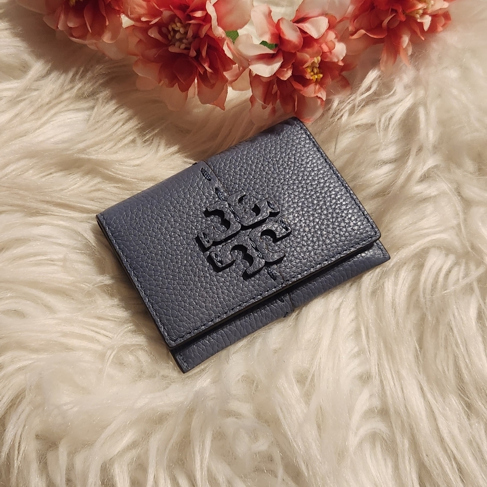 Tory Burch Blue Leather Wallet